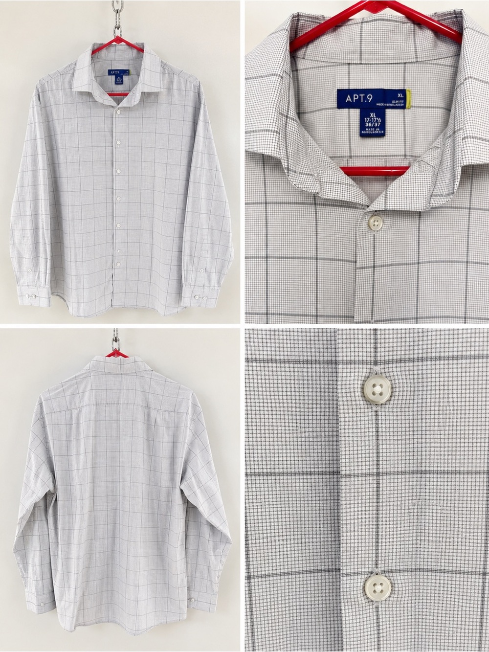 APT. 9 Slim Fit Dress Shirt – XL (17–17½, 36/37)
